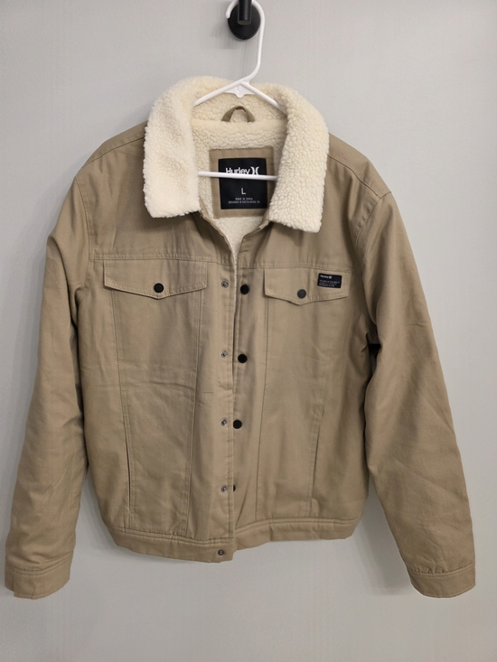 Hurley Other - Hurley Men's Sherpa Collar Trucker Jacket Khaki